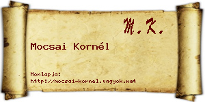Mocsai Kornél névjegykártya